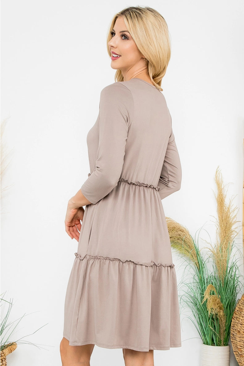 Mocha Long Sleeve Dress